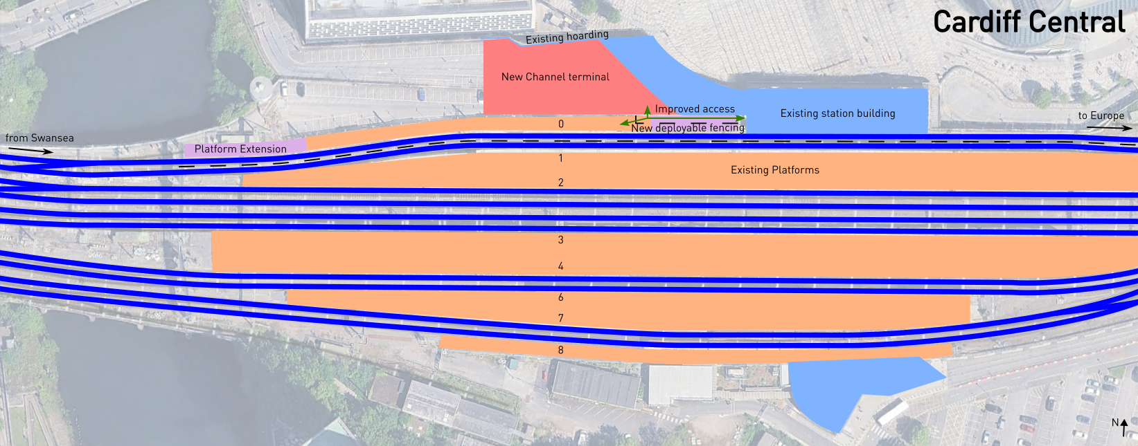 Diagram of the proposal described in the text for Cardiff.