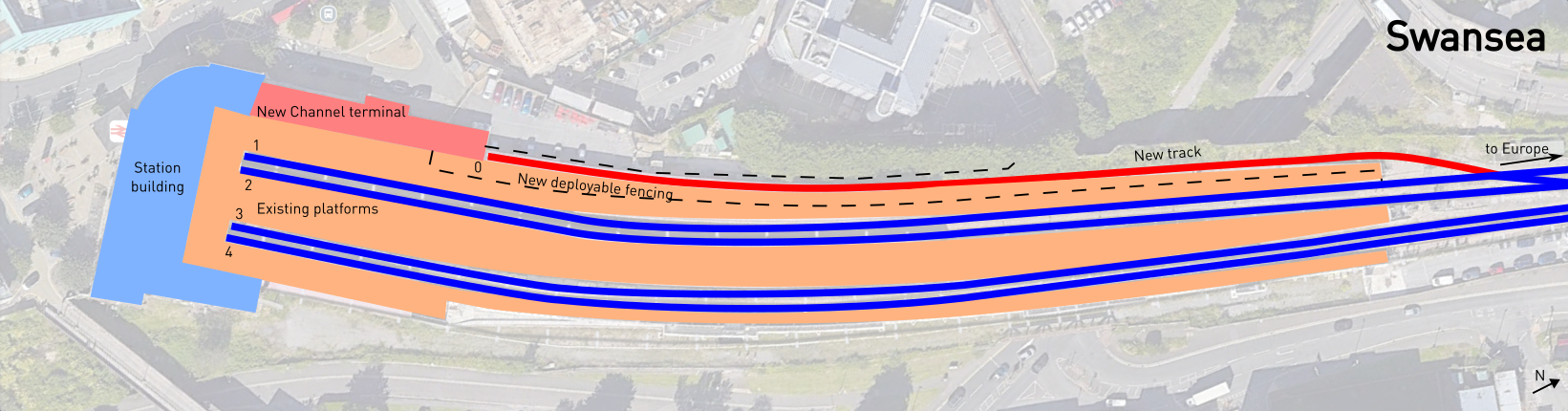 Diagram of the proposal described in the text for Swansea.